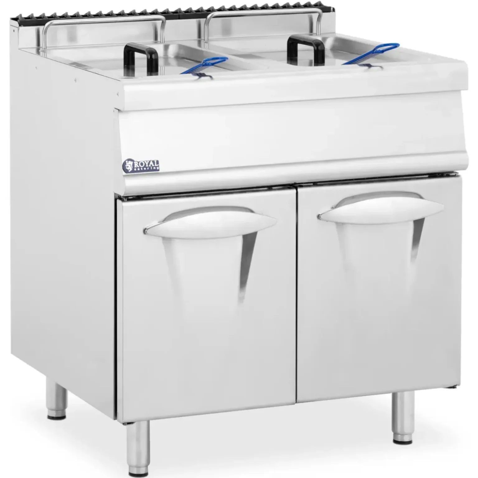 Friteuză dublă cu gaz și dulap, propan / GPL / gaz natural, 2 x 36 L, 30 kW