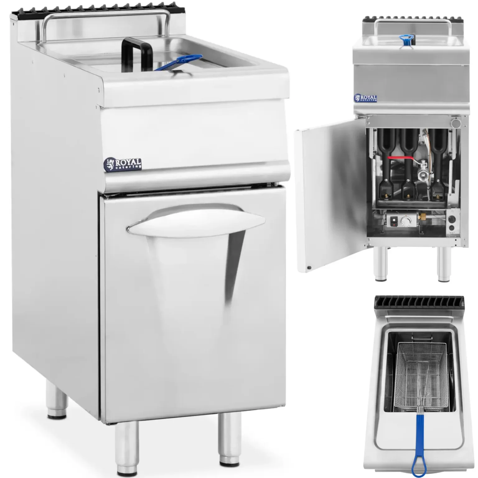 Friteuză cu gaz cu dulap, propan / GPL / gaz natural, 28 L, 15 kW Friteuză cu gaz cu dulap, propan / GPL / gaz natural, 28 L, 15 kW