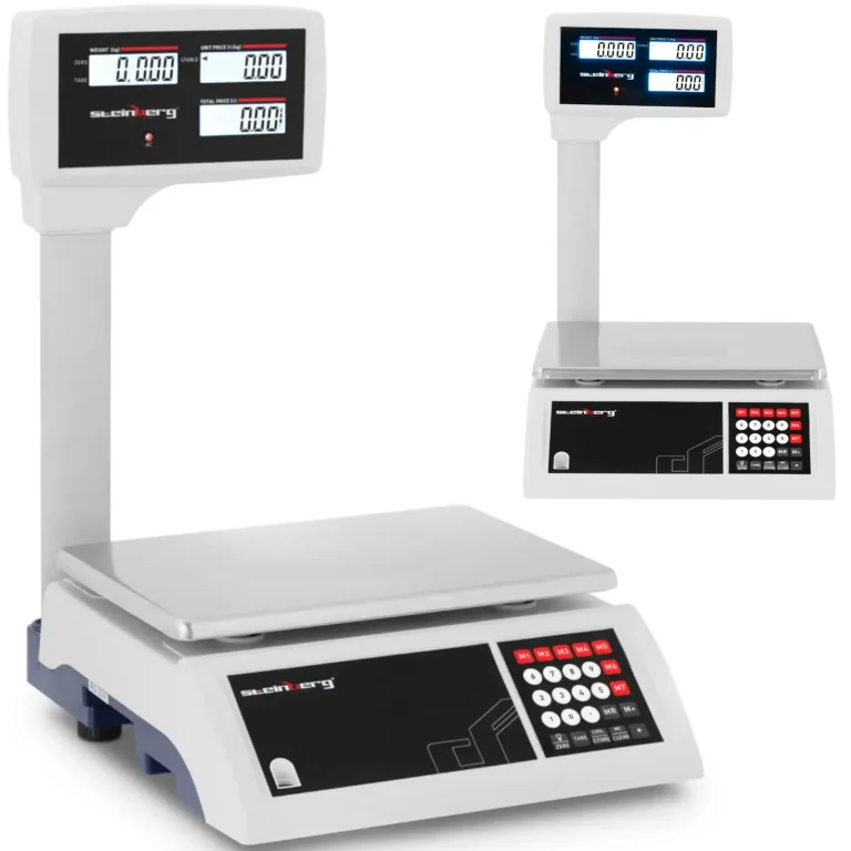 LCD 30 kg / 5 g-os pultra helyezhető ellenőrző mérleg üzletek és raktárak számára