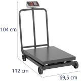 Ipari, kerekes platformmérleg LED-kijelzővel, 1000 kg / 200 g 6