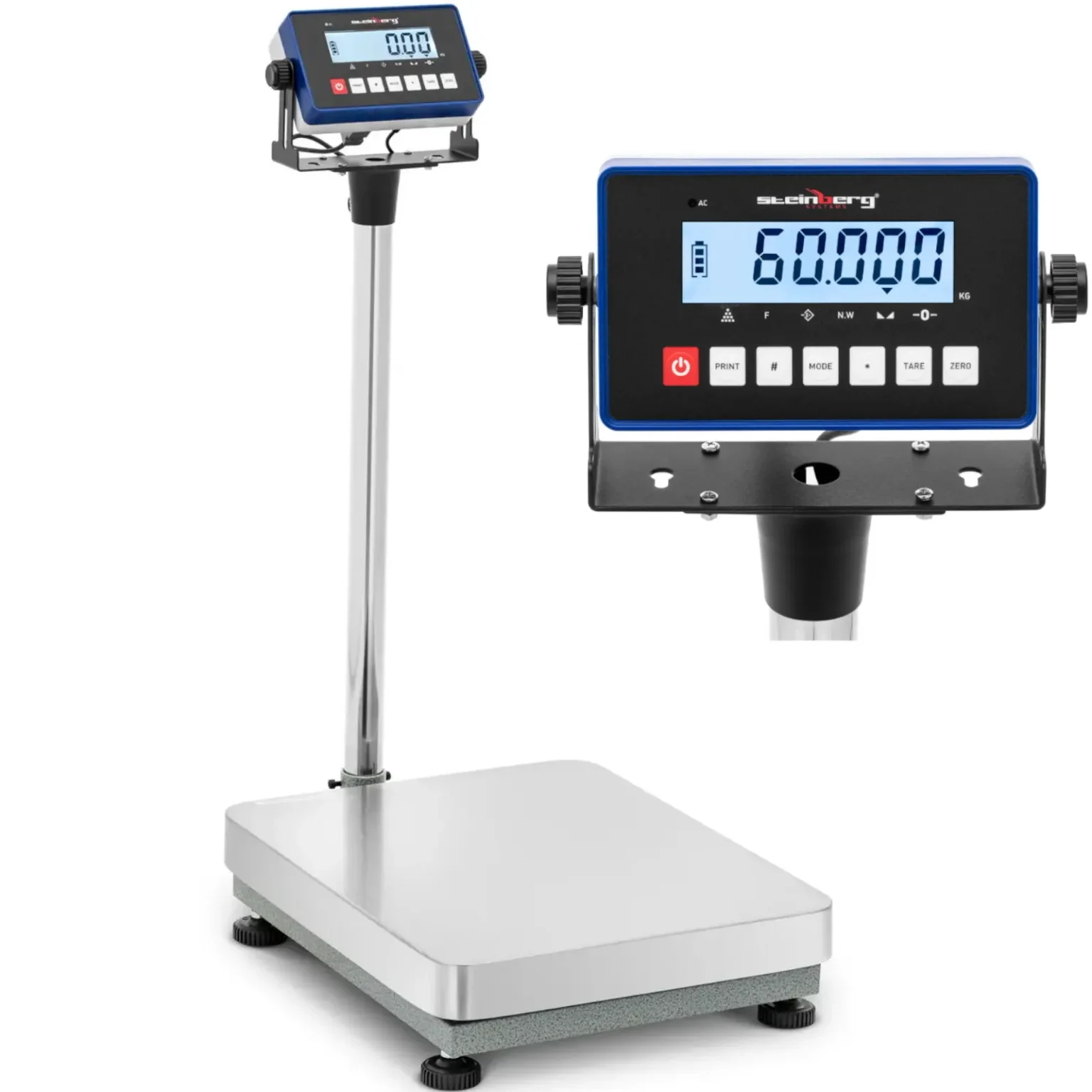 Ipari emelvényes mérleg 40 x 50 cm 60 kg / 0,002 kg