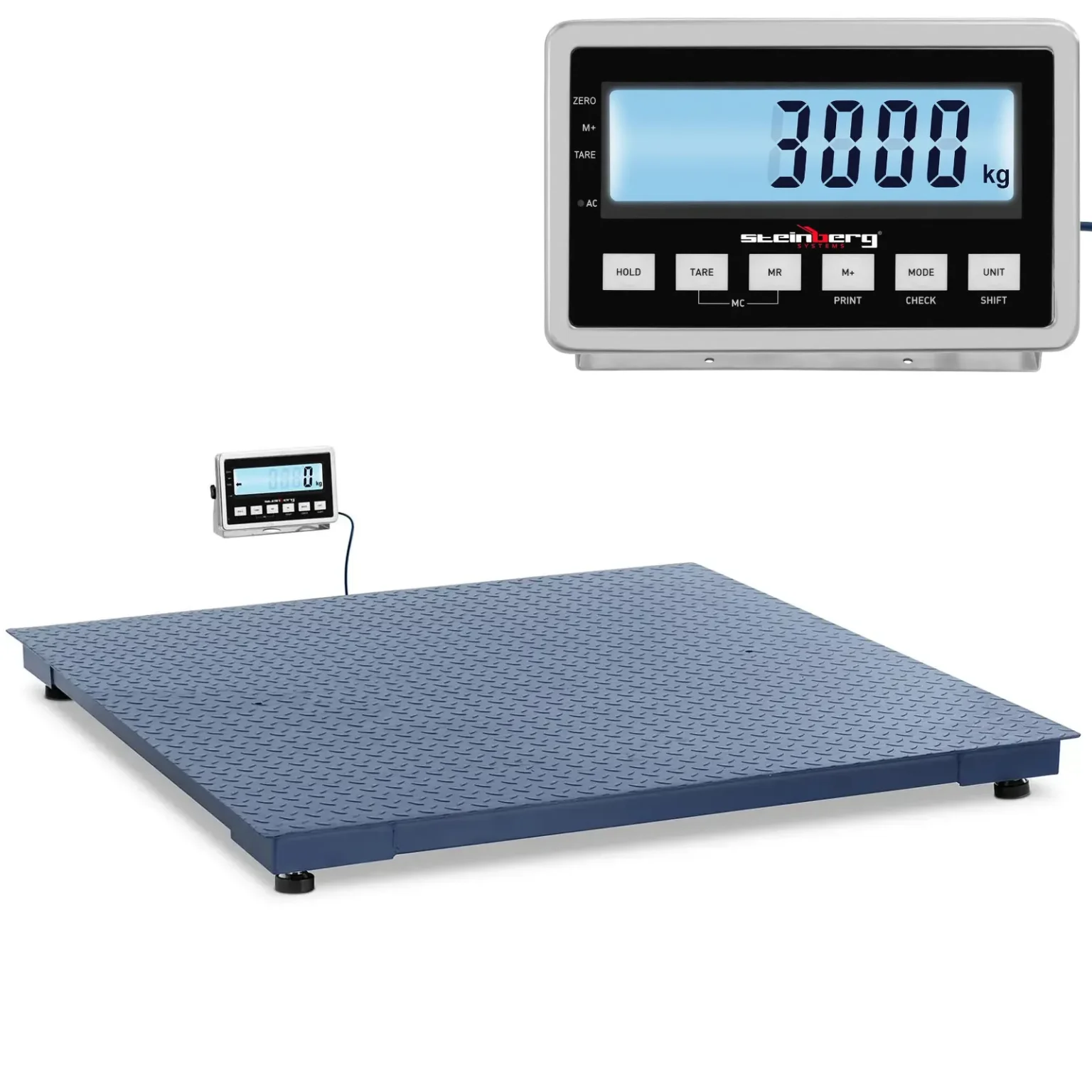 Cântar cu platformă LCD pentru depozit 150 x 150 cm 3000 kg / 1 kg Cântar cu platformă LCD pentru depozit 150 x 150 cm 3000 kg / 1 kg