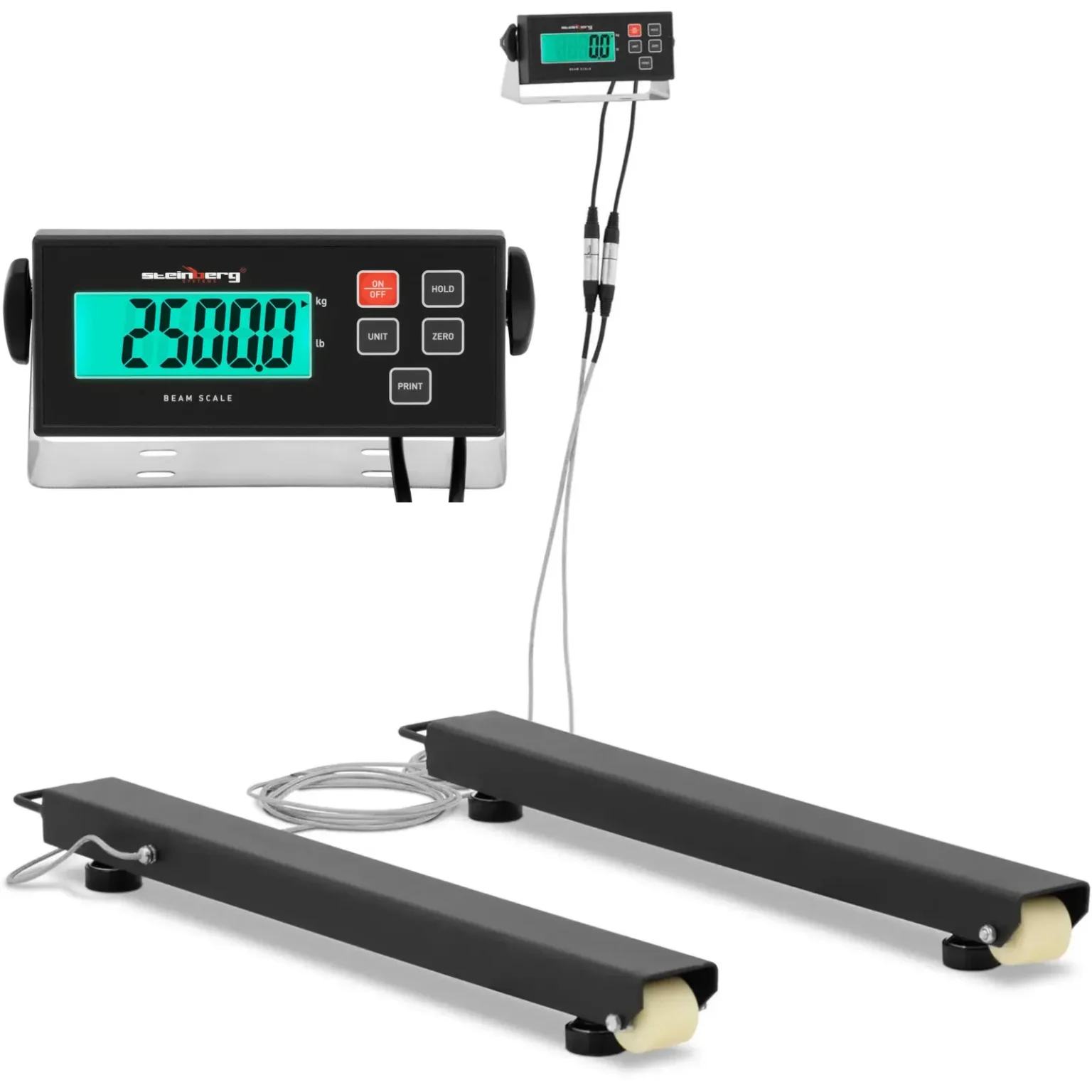 Cântar cu ecran LCD 2500 / 0,5 kg, 1000 x 100 mm Cântar cu ecran LCD 2500 / 0,5 kg, 1000 x 100 mm