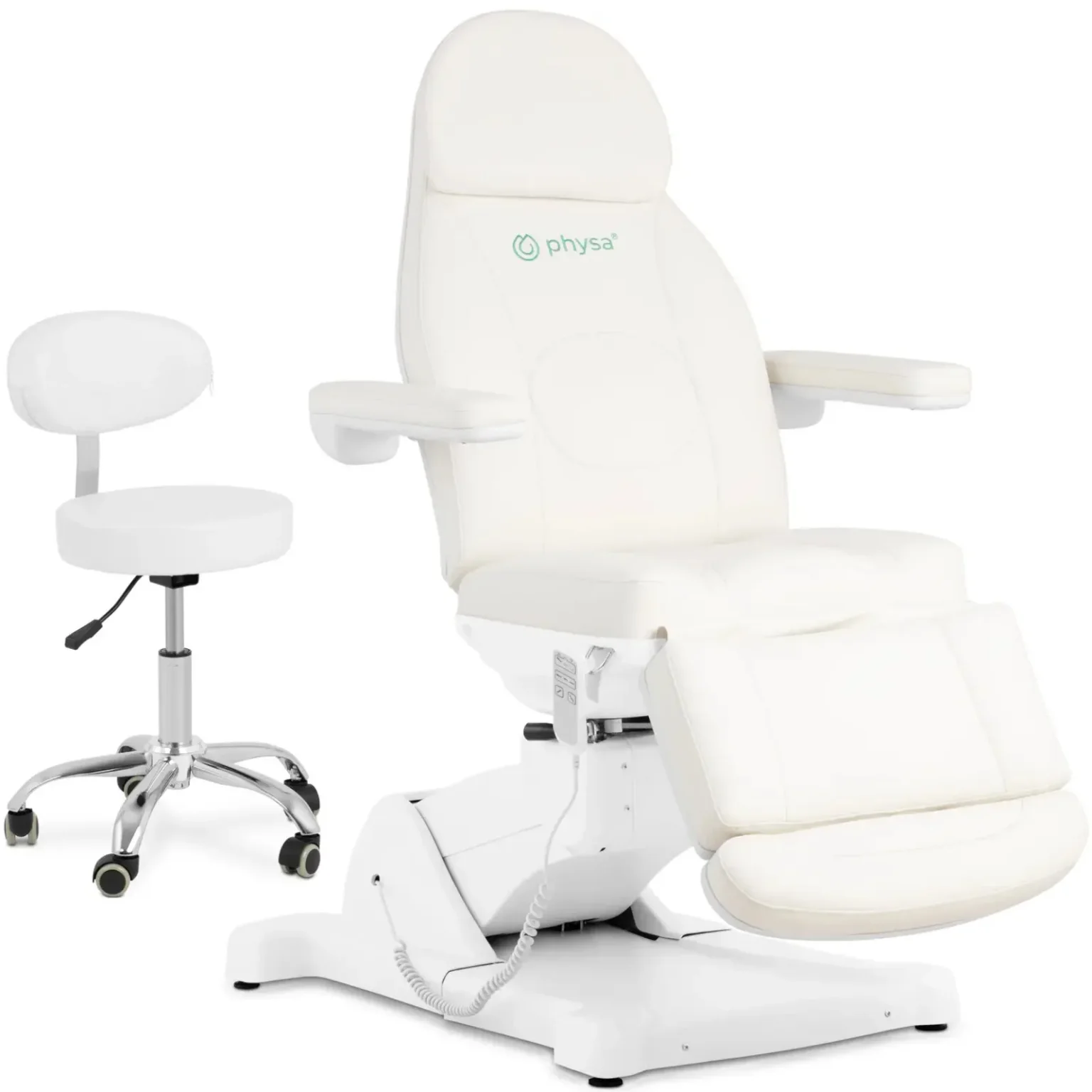 Set scaun de masaj și frumusețe Spa Tattoo alb, 350 W Set scaun de masaj și frumusețe Spa Tattoo alb, 350 W