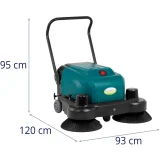 Akkumulátoros seprőgép porszívóval, 52 cm, 4800 m²/h, 120 W 5