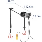 Elektromos kerékpár-emelő távirányítóval, max. 100 kg, 3 m 6