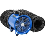 Ipari építőipari ventilátor 10 m-es tömlővel, 2700 m³/h, 280 mm átmérőjű 6