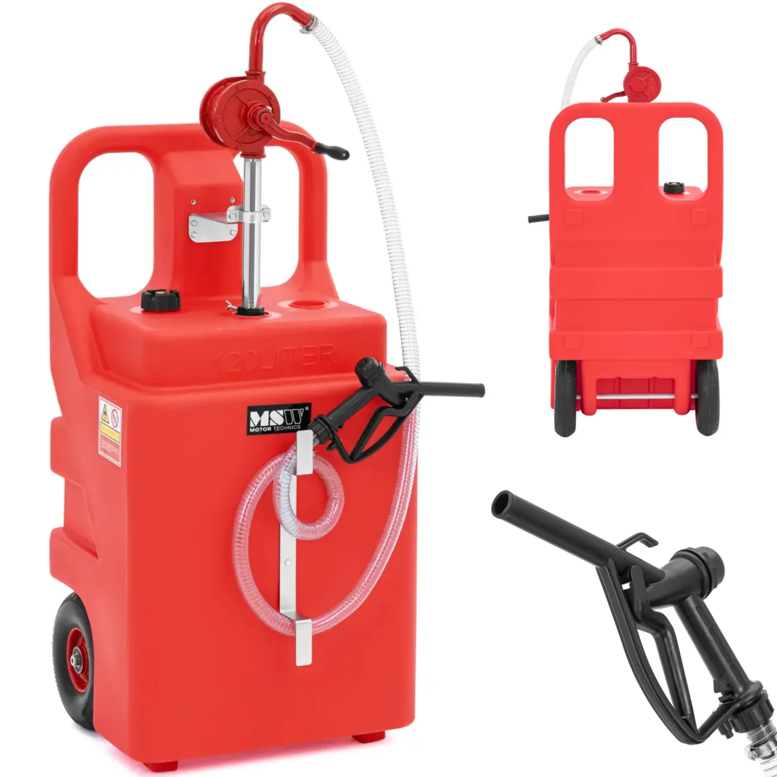 Prijenosni spremnik za gorivo s ručnom pumpom na kotačima, 20 l/min, 120 l Prijenosni spremnik za gorivo s ručnom pumpom na kotačima, 20 l/min, 120 l