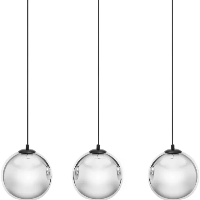 Modern, 3 lámpás E27 mennyezeti lámpa – üveggömbök