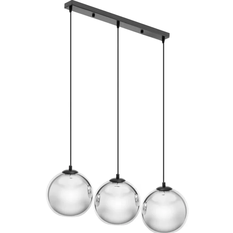 Modern, 3 lámpás E27 mennyezeti lámpa – üveggömbök