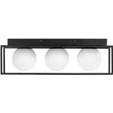 Modern, 3 lámpás E9 mennyezeti lámpa – üveggömbök keretben 5