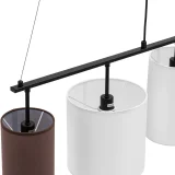 Modern, 4 lámpás E14 mennyezeti lámpa – fehér és barna 3