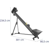 Csigás adagoló gabonapellethez és fűrészporhoz, 3 m, 7 állítható magasság, 1000 kg/h 8