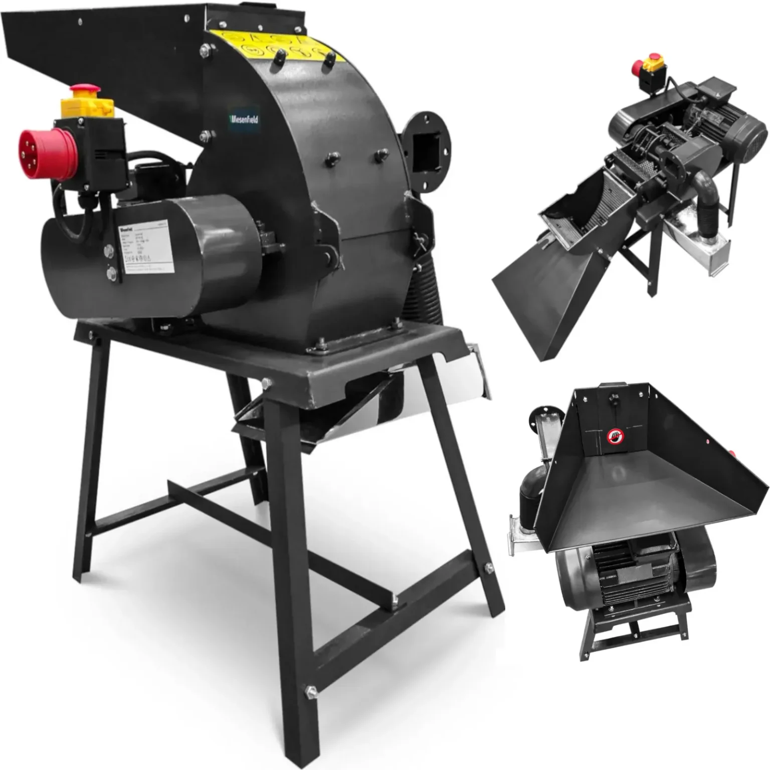 Mori de ciocane pentru măcinarea cerealelor, rumegușului și peletelor, 120 kg/h, 2,2 kW Mori de ciocane pentru măcinarea cerealelor, rumegușului și peletelor, 120 kg/h, 2,2 kW