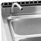 Električni bain-marie s ormarićem i slavinom, 2x GN 1/2, 2x GN 1/3, 6000 W 6
