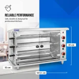 Gázos forgóspit akár 15 csirkéhez, 3 nyárssal, propán-bután, 15 kW 8