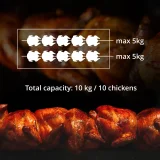 Gázos forgóspit akár 10 csirkéhez, 2 nyárssal, propán-bután, 10 kW 4