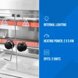 Gázos forgóspit akár 10 csirkéhez, 2 nyárssal, propán-bután, 10 kW 5