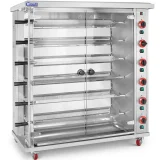 Gázos forgóspit akár 30 csirkéhez, 6 nyárssal, propán-bután, 30 kW 2