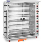 Gázos forgóspit akár 30 csirkéhez, 6 nyárssal, propán-bután, 30 kW