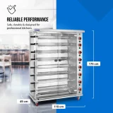 Gázos forgóspit akár 40 csirkéhez, 8 nyárssal, propán-bután, 40 kW 7