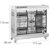 Propán-bután gázos csirkesütő, 4 nyárssal, 16,5 kW 8