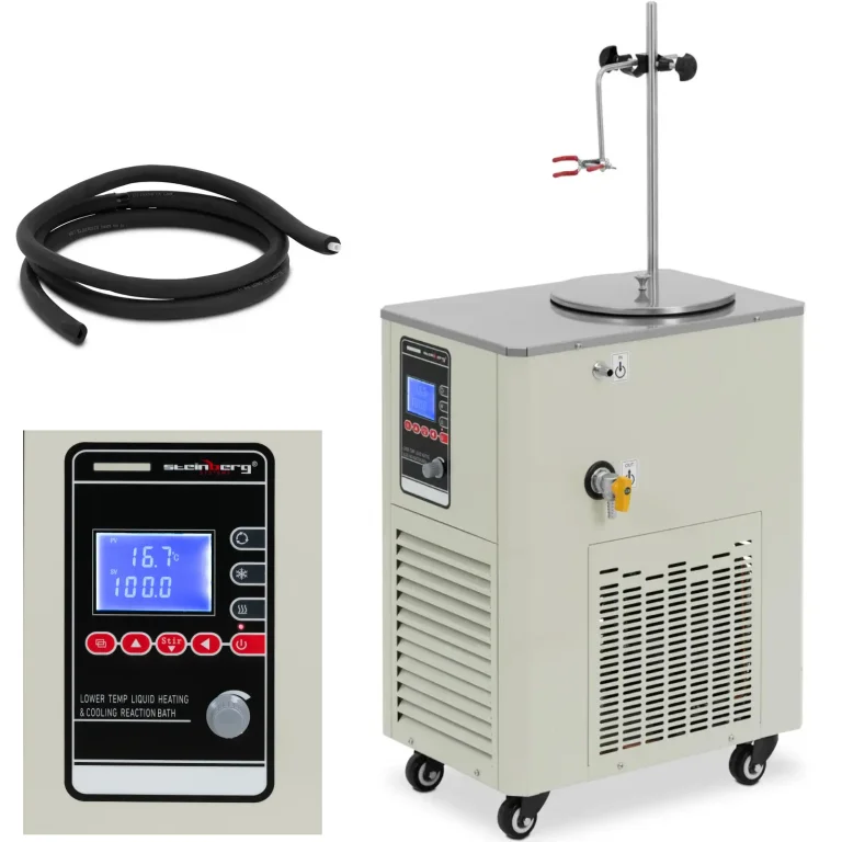 Laboratóriumi hűtőcirkulátor, ipari kompresszor, 2430 W, 20 l/min
