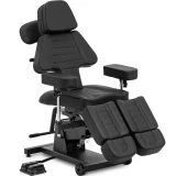 Scaun de tatuaj reglabil cu pedală, până la 300 kg - negru 2