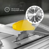 200 mm átmérőjű, 400 V-os, 1100 W-os asztali körfűrész faanyaghoz 4