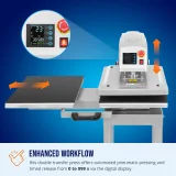 Kettős pneumatikus hőátadó prés, 40 x 50 cm 7