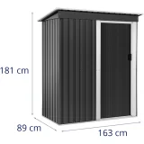 Magazie pentru unelte de grădină 163 x 89 x 181 cm 5