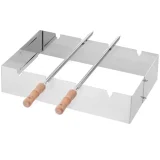 Téglalap alakú Churrasco barbecue nyárs 530x350x117 mm 5