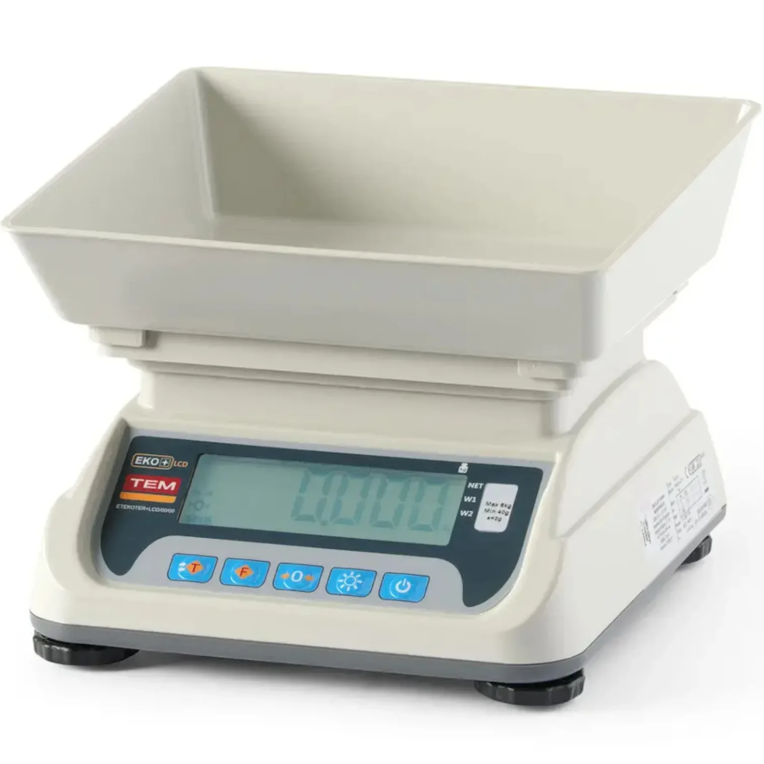 M LCD RS232 ECO+ 6 kg / 2 g tanúsított konyhai mérleg
