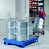 Fém csöpögőtálca 4 db 200 l-es hordóhoz, 120x120 cm 4