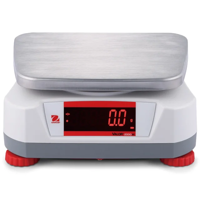 VALOR 2000 IP68 vízálló konyhai és élelmiszeripari ellenőrző mérleg LED-kijelzővel, 3 kg / 0,5 g - OHAUS V22PWE3T