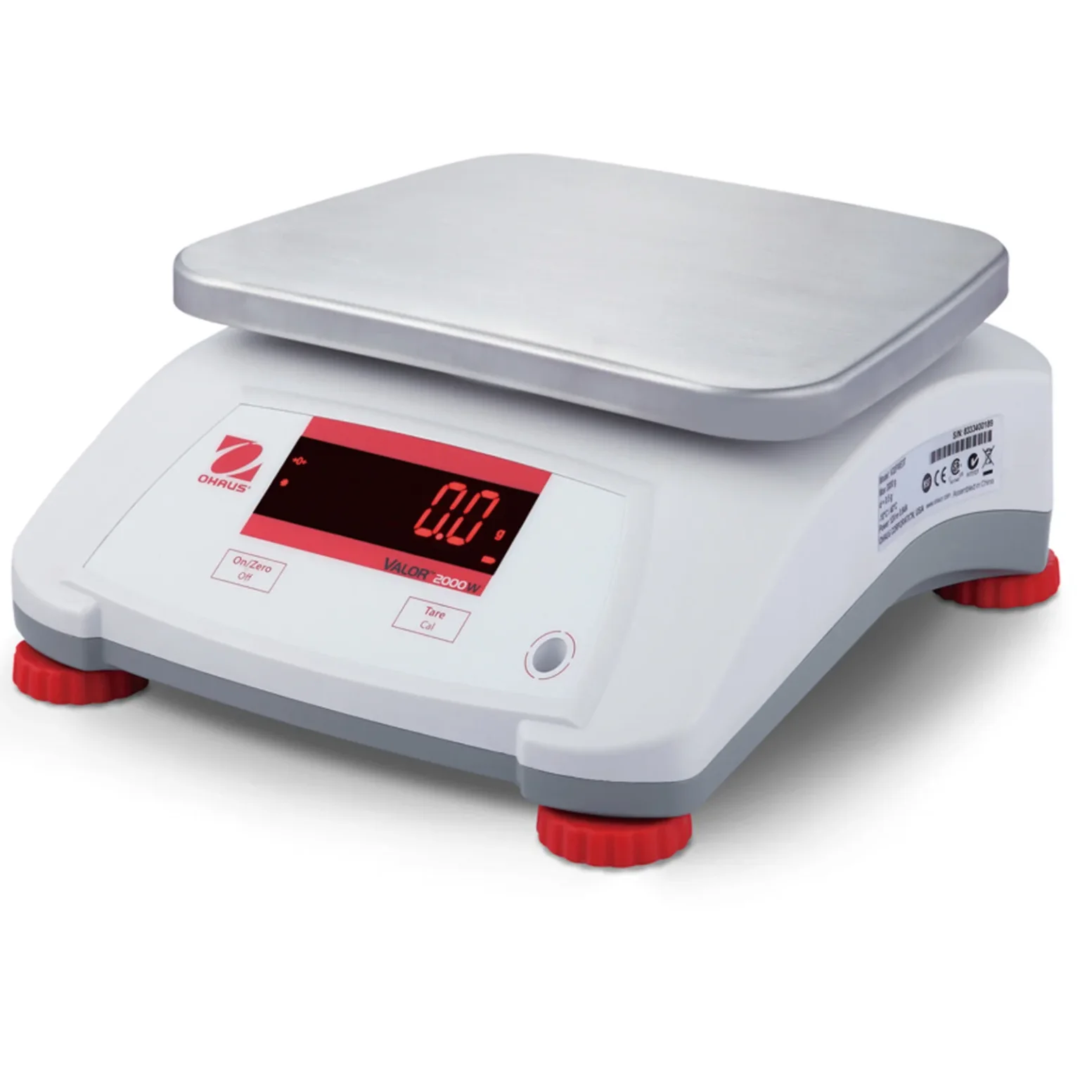 VALOR 2000 IP68 vízálló LED konyhai ellenőrző mérleg vendéglátóipari felhasználásra, 6 kg / 1 g - OHAUS V22PWE6T VALOR 2000 IP68 vízálló LED konyhai ellenőrző mérleg vendéglátóipari felhasználásra, 6 kg / 1 g - OHAUS V22PWE6T