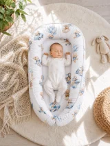 Baby nest double-sided Premium Cocoon for infants MY SWEET BABY- Blue Sky Bears 3