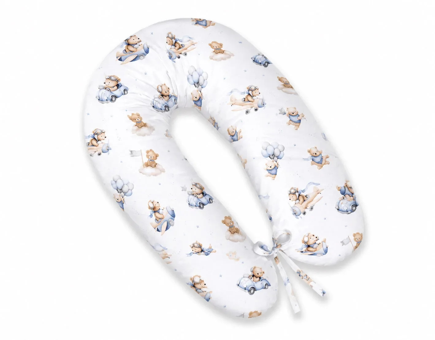 Pregnancy pillow- Longer, removable pillowcase - Blue Sky Bears
