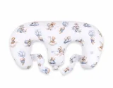 Replacement Cover for Bobono Twin Nursing Pillow – 100% Cotton - Blue Sky Bears 2