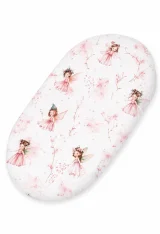 Sheet made of cotton for for prams, moses basket mattress 75x35 cm -  Blossom Fairies