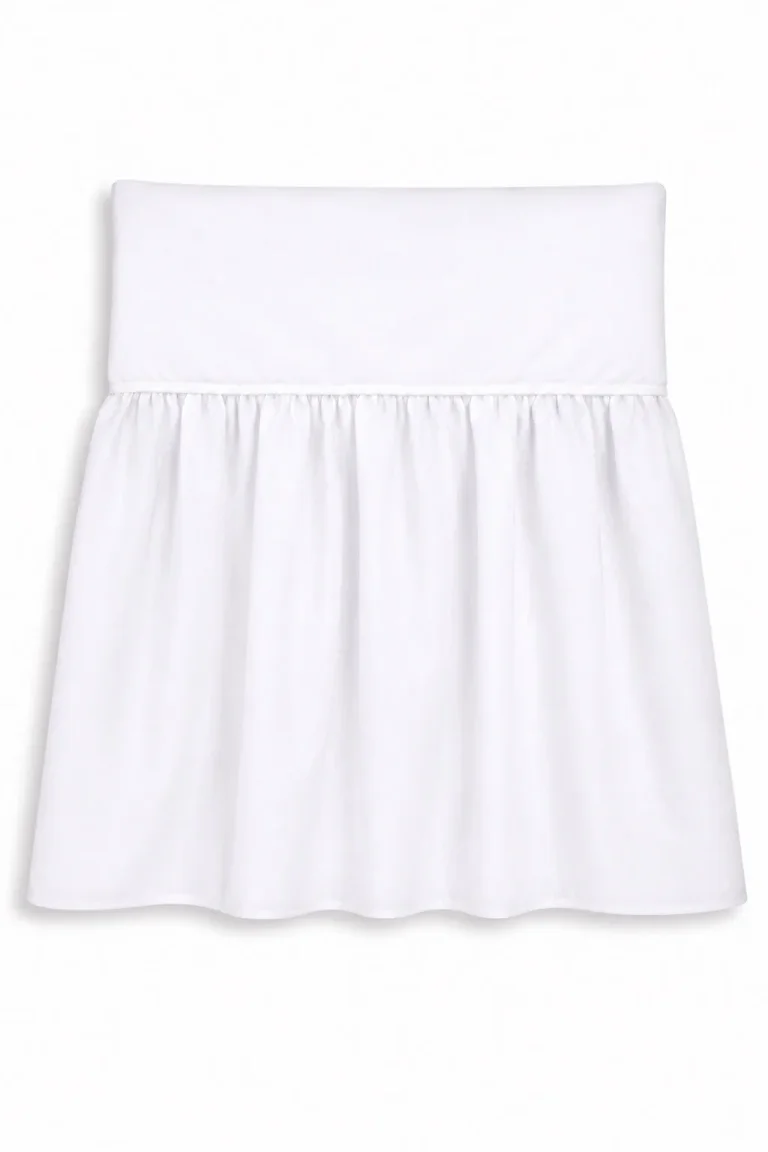 Dust Ruffle Crib - Bed Skirt - Masking flounce 120x60cm - white