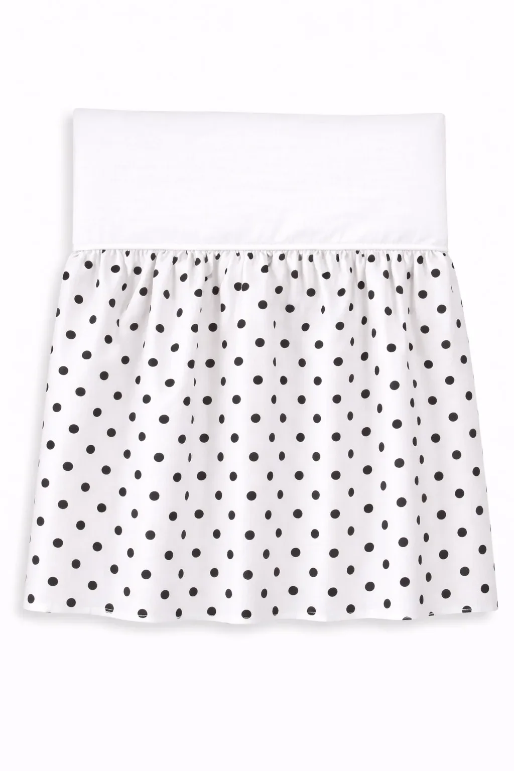 Dust Ruffle Crib - Bed Skirt - Masking flounce 120x60cm - black dots on white