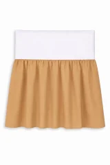 Dust Ruffle Crib - Bed Skirt - Masking flounce 120x60cm - toffee