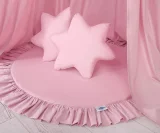 Set: Hanging baldachin for children's room cotton + Floor play mat - pink 3