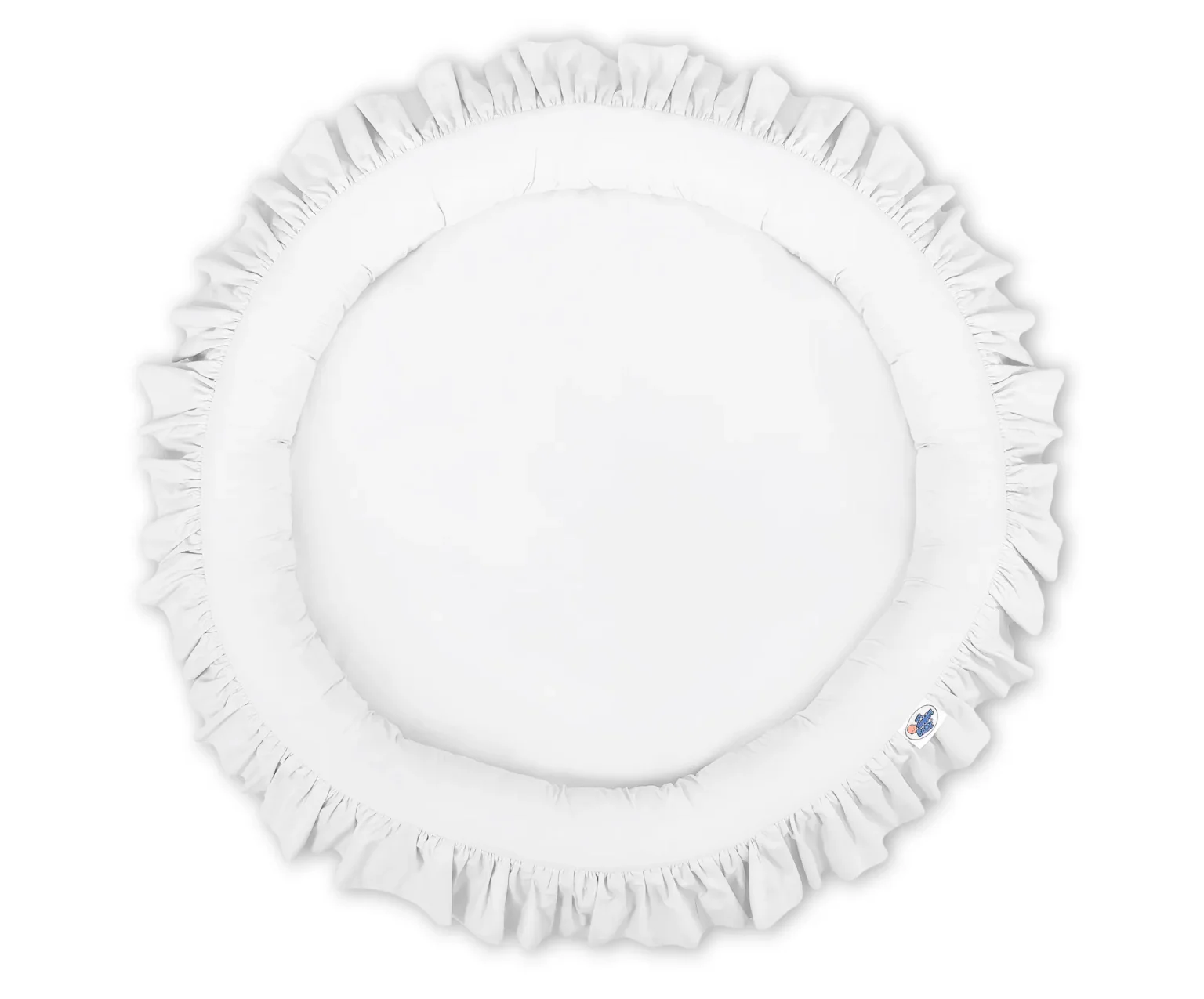 Nest with flounce - white