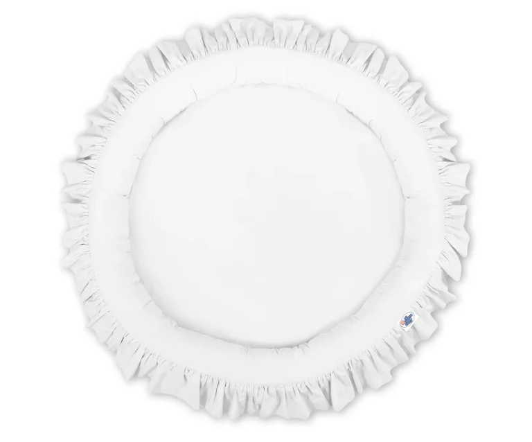 Nest with flounce - white