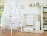 Bedding set 5-pcs 120x90 with canopy - Hanging Hearts white 7