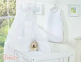 Bedding set 5-pcs 120x90 with canopy - Hanging Hearts white 8