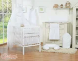 Bedding set 5-pcs 120x90 with canopy - Hanging Hearts white 9