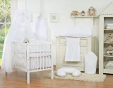 Bedding set 5-pcs 120x90 with canopy - Hanging Hearts white 2